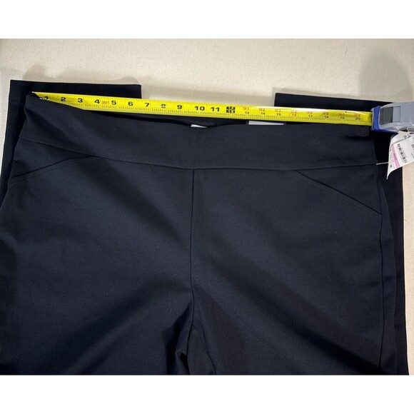 Charter Club Black Cambridge Slim Straight Stretch Pull On Dress Pants 22W - Picture 7 of 15